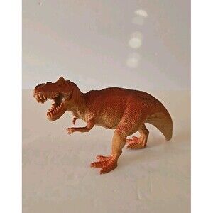 Boley Plastic Tyrannosaurus T-Rex Dinosaur Toy Figure 7” Long Orange